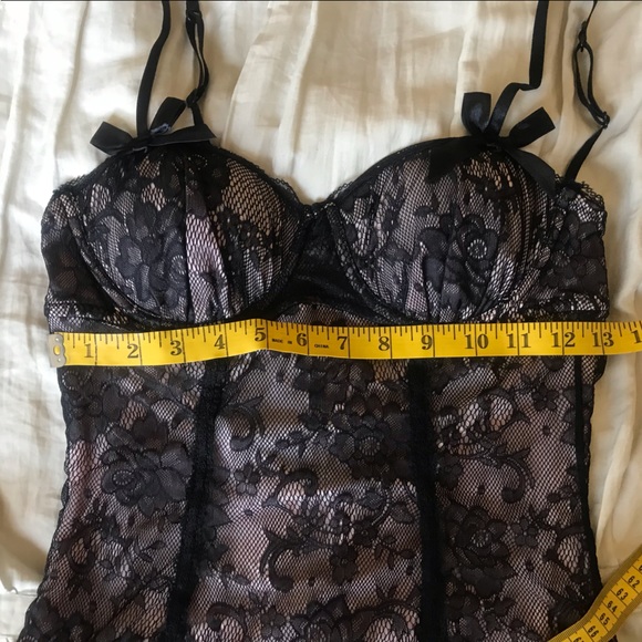 Black + Pink Lace Babydoll - NWOT - Picture 9 of 10